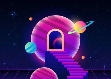 Neon Space Gateway