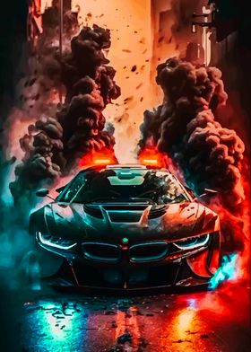 BMW i8 in Smoke