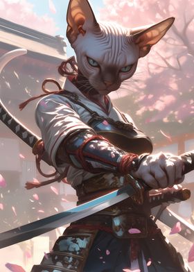 Sphynx Samurai Warrior