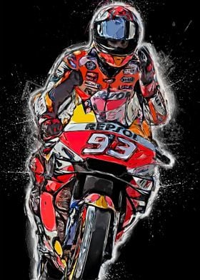 MotoGP Marc Marquez Rider in Action