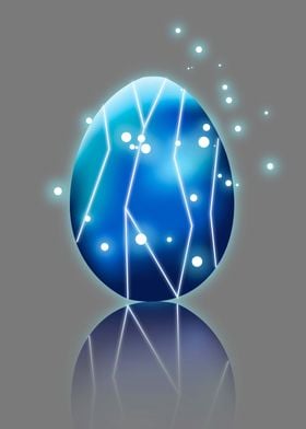 Blue Glowing Egg