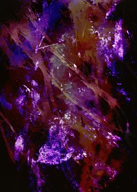 Abstract Purple and Brown Painting