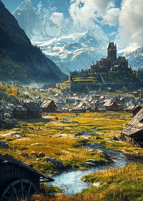 Medieval Mountain Village