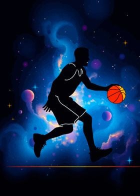 Basketball Player in Space