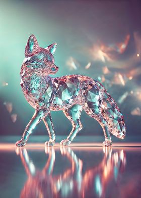 Crystal Fox Sculpture