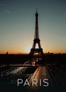 Eiffel Tower Sunset Paris