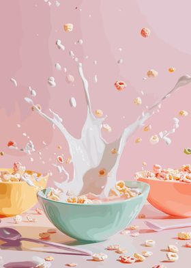 Milk Splash Cereal Bowl