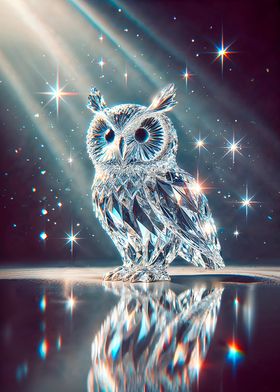 Crystal Owl Figurine