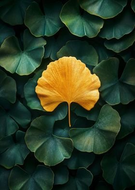 Golden Ginkgo Leaf