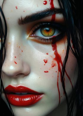 Bloody Woman Portrait