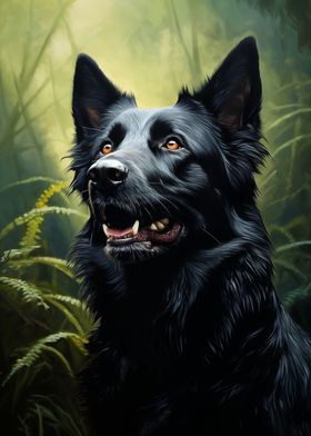 Black German Shepherd Portrait