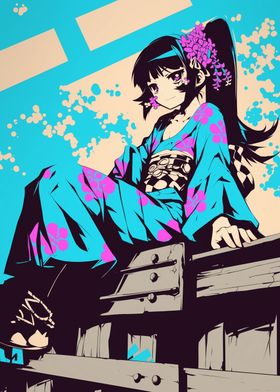 Anime Girl in Kimono