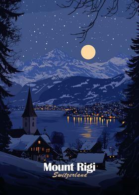 Mount Rigi Night View