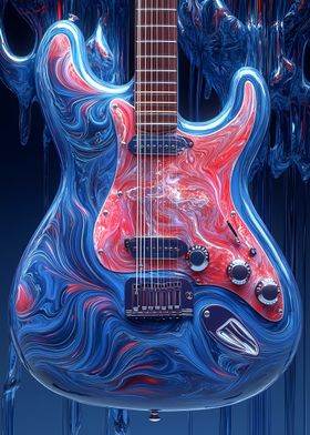 Electric Guitar Abstract Art