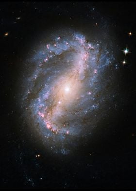 Spiral Cosmic Galaxy in Space By Night