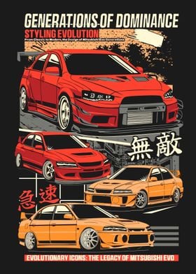 Mitsubishi Evo Generations