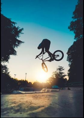 BMX Rider Silhouette