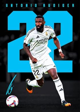 Antonio Rüdiger Football Poster