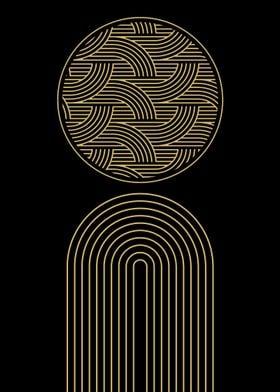 Gold Geometric Art Print