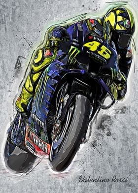 Valentino Rossi Motorcycle Art