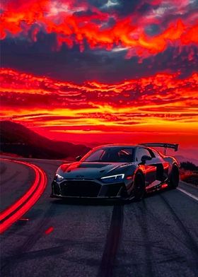 Audi R8 Sunset Drive