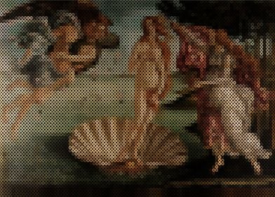 The Birth of Venus Pixel Art