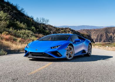 Blue Lamborghini Huracan