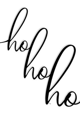 Ho Ho Ho Christmas Typography