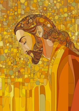 Jesus in Gold Mosaic