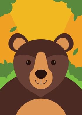 Smiling Bear Illustration