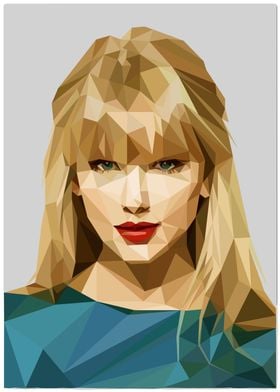 Taylor Swift Low Poly Portrait