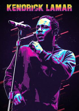 Kendrick Lamar Retro Poster