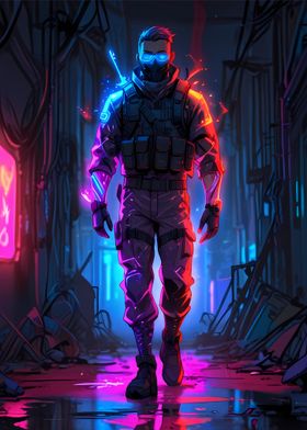 Cyberpunk Soldier