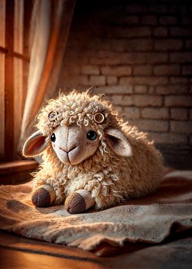 Handmade Plush Lamb Toy