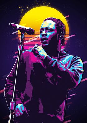 Kendrick Lamar Retro Art