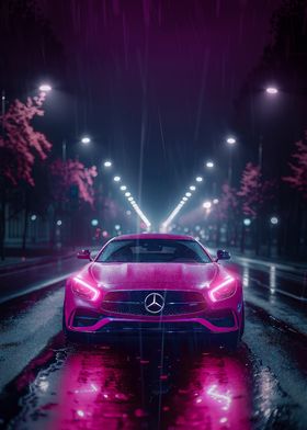 Pink Mercedes Benz Sport Car