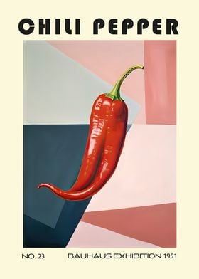 Chili Pepper Bauhaus Mid Century