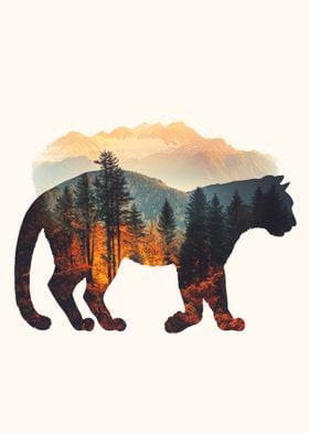 Mountain Panther Silhouette