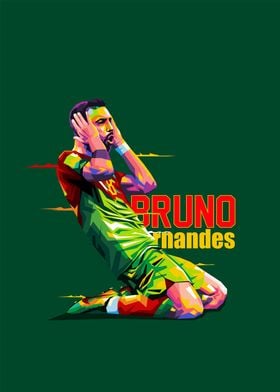 Bruno Fernandes Soccer Art