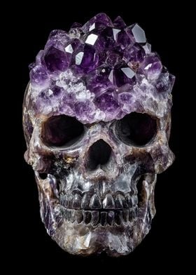 Amethyst Skull Sculpture