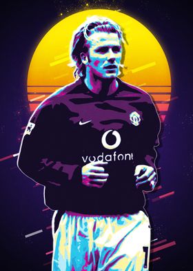 David Beckham Retro Art