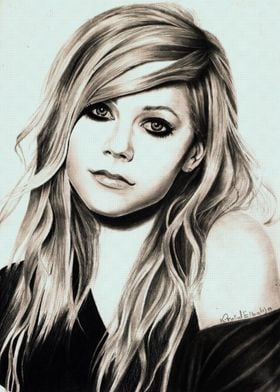 Avril Lavigne Pencil Drawing