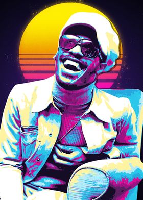 Stevie Wonder Retro Art