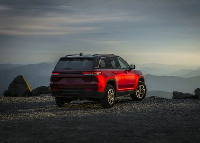 Red Jeep Cherokee Trailhawk