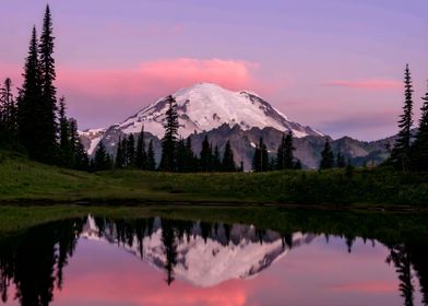 Mountain Reflection at Sunset