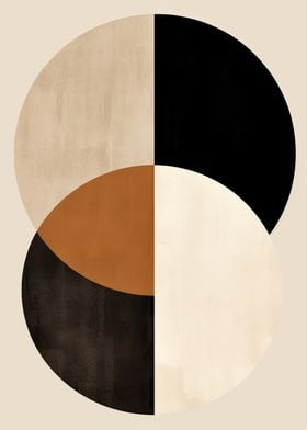 Abstract Geometric Bauhaus Circles