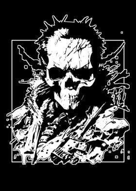 Punk Skull Illustration