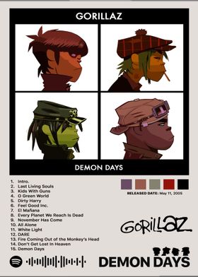 Gorillaz Demon Days Album Cover