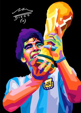 Diego Maradona Wpap Pop Art