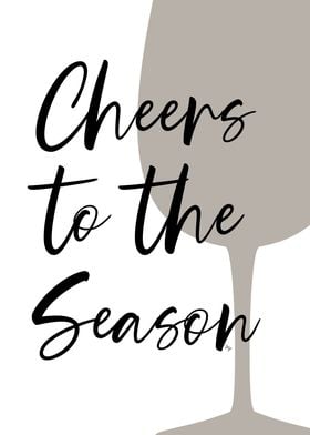 Cheers to the Season Xmas typography